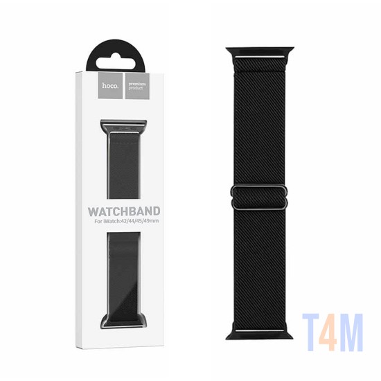 Hoco Elastic Nylon Bracelet WA04 Fashion Series (42/44/45/49mm) for iWatch Black